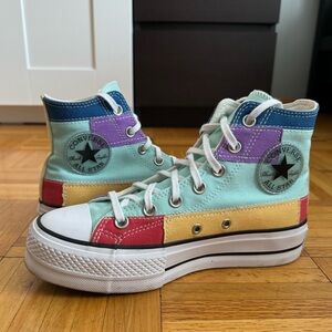Converse Chuck Taylor All Star Lift High Sneaker-Patchwork Color Block